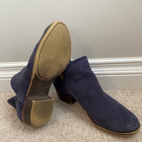Lucky Brand Size 7 Blue Suede Boots - Picture 3 of 4